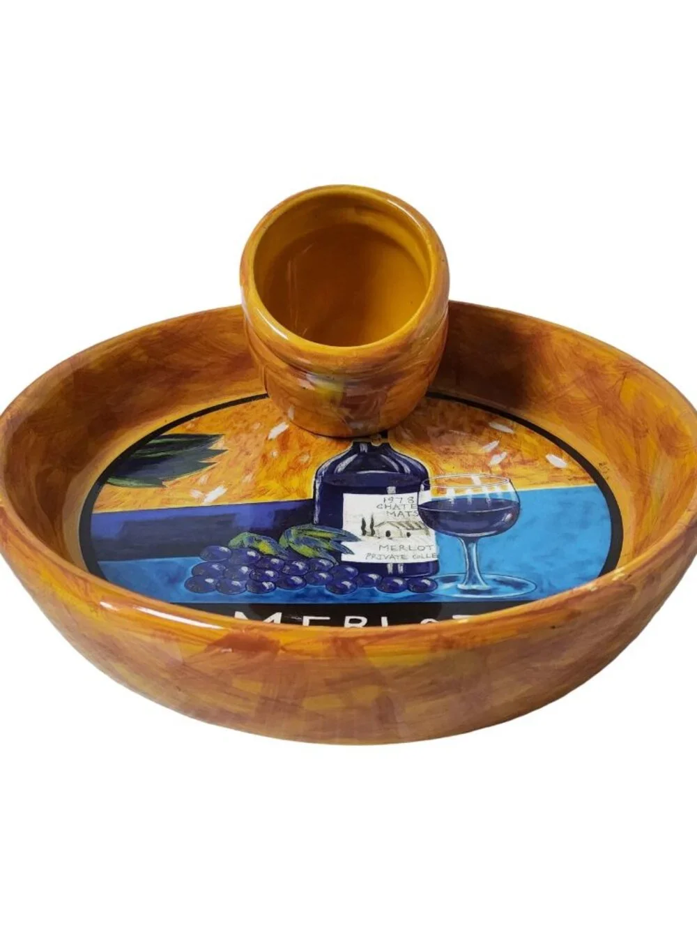 Vintage Sonoma Ambiance Collection Merlot Olive Oil Serving Tray 6